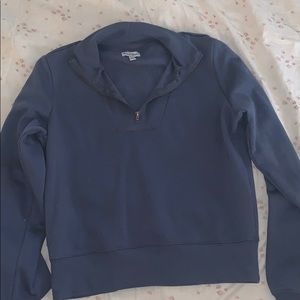 Blue cropped hoodie